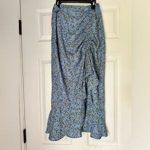 Blue floral skirt